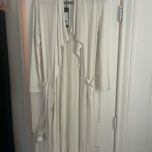 BCBGMaxAzria Cream Long Jacket